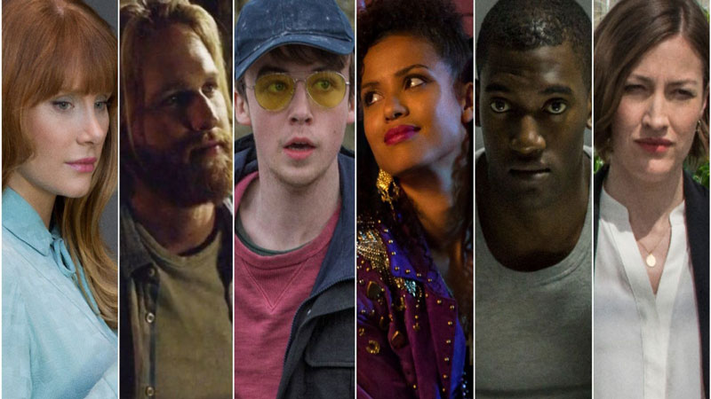 Six actors from 'Black Mirror' on Netflix side by side