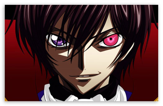 Lelouch from 'Code Geass' with a magic red eye