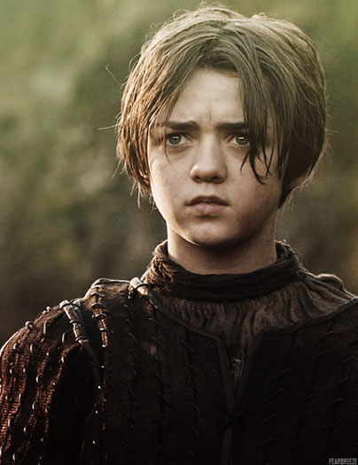 Arya Stark from 'Game of Thrones' in a brown tunic