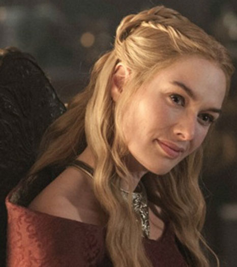 Cersei Lannister from 'Game of Thrones' in a red dress