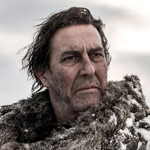 Mance Rayder from 'Game of Thrones' in a dark fur coat