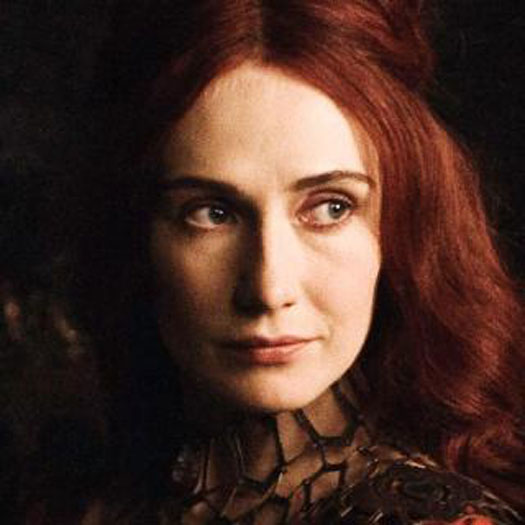 Melisandre from 'Game of Thrones' with red hair