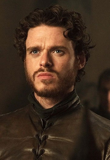 Robb Stark from 'Game of Thrones' in a dark brown tunic