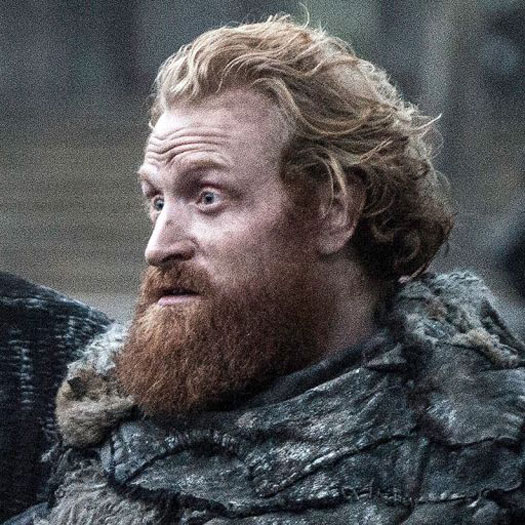 Tormund Giantsbane from 'Game of Thrones' in a grey coat