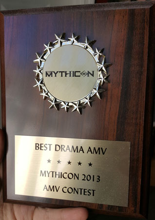 Mythicon 'Best Drama' award plaque for 'Revolution' in 2013