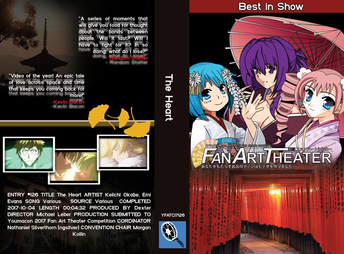 Youmacon 'Best in Show' award photo from Fan Art Theater for 'The Heart' in 2017